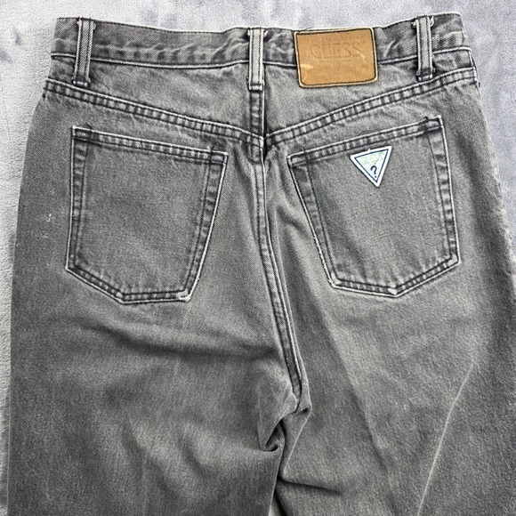 VTG Guess Jeans USA Georges Marciano 32 Gray Black Wash Triangle Logo 90s Mens - Picture 5 of 11